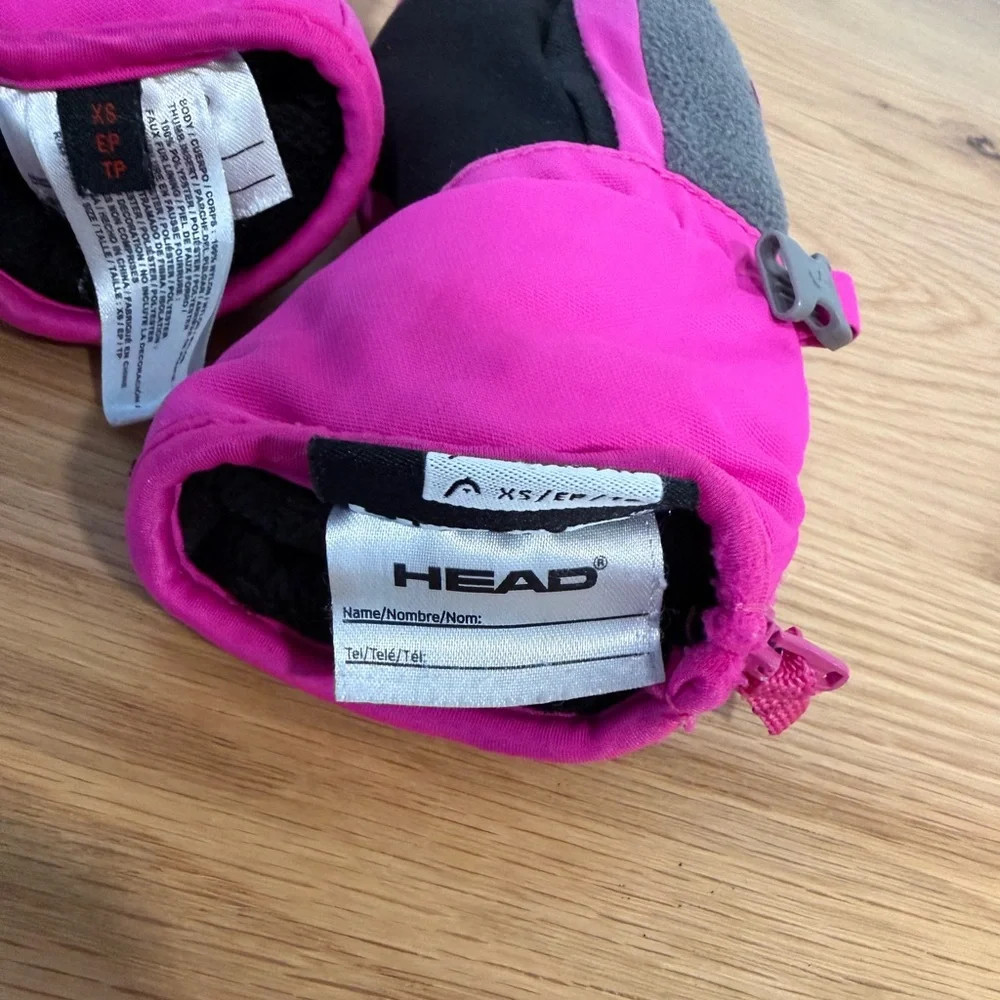Head Pink Kids Mittens